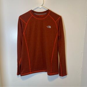 North Face orange long sleeve base layer shirt men's‎ size medium